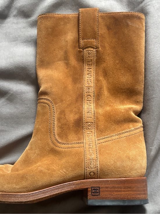 CHANEL Shoes - CHANEL Suede Chestnut Mid-Calf Boots